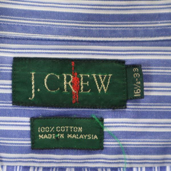 ジェイクルー 90s 巨人タグ ストライプ柄 長袖 ボタンダウンシャツ 161/2 青系 J.CREW メンズ