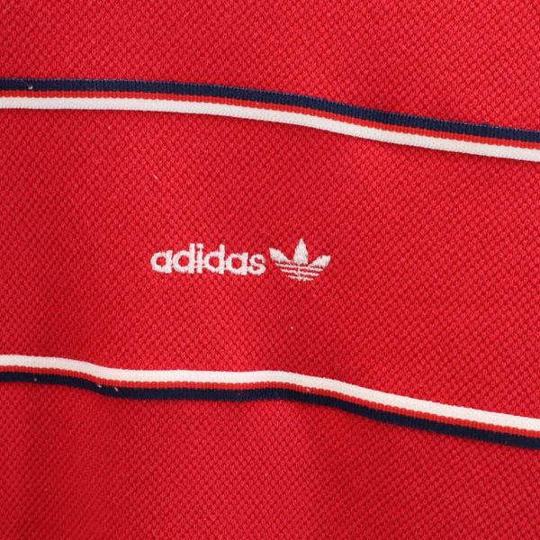 adidas アディダス 70s ヴィンテージ デサント製 ADS-183J 西ドイツタグ 長袖 トレーナー 150 レッド キッズ