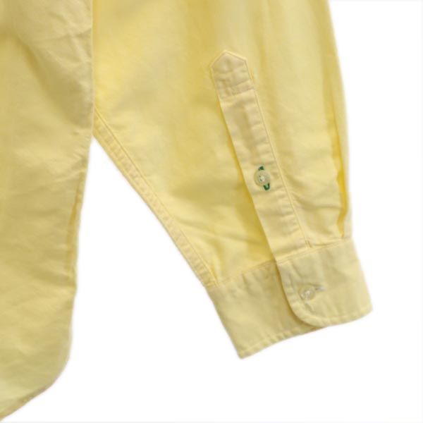 TOMMY HILFIGER トミーヒルフィガー 90s オールド フラッグタグ 長袖 オックスフォード ボタンダウンシャツ M イエロー メンズ
