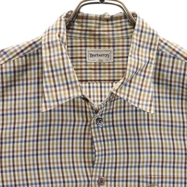 Burberrys バーバリーズ 90s オールド チェック柄 長袖 シャツ LA ブラウン系 メンズ
