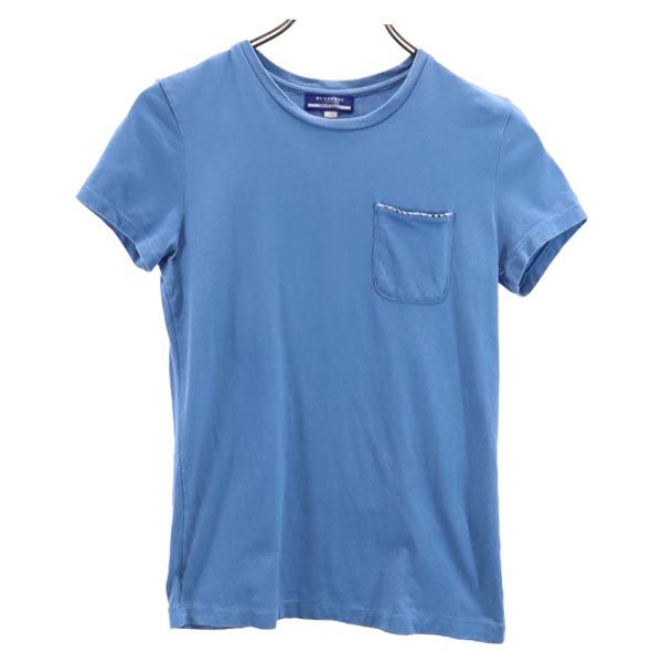 BURBERRY BLUE LABEL バーバリーブルーレーベル 半袖 Tシャツ M ブルー系 ポケT レディース