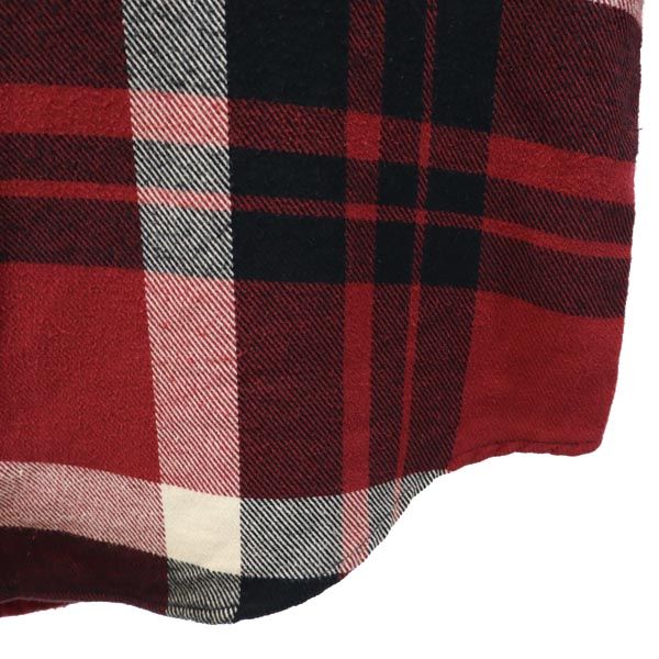 TOMMY HILFIGER トミーヒルフィガー 90s オールド フラッグタグ チェック柄 長袖 ネルシャツ L ボルドー系 メンズ