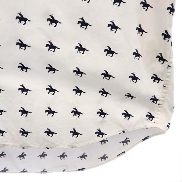 A BATHING APE アベイシングエイプ 日本製 総柄 長袖 シャツ M ホワイト系 メンズ