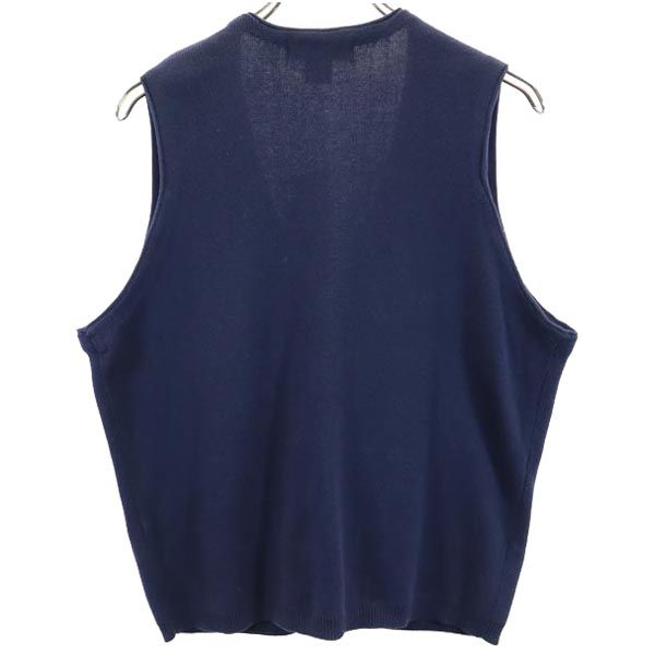 Banana Republic バナナリパブリック 80s 90s オールド コットン ニットベスト S ネイビー メンズ