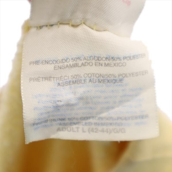 ヘインズ プリント 長袖 トレーナー L イエロー Hanes スウェット 裏起毛 メンズ