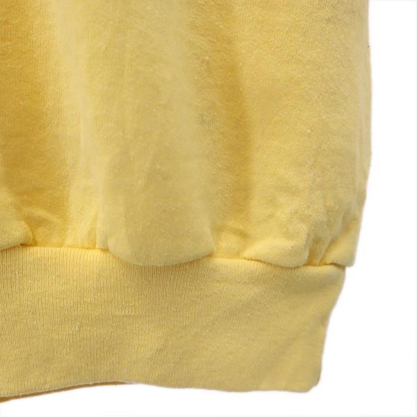 ヘインズ プリント 長袖 トレーナー L イエロー Hanes スウェット 裏起毛 メンズ