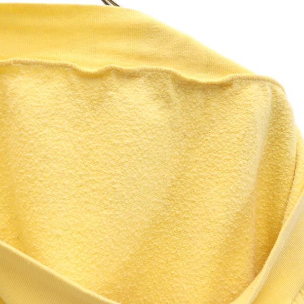 ヘインズ プリント 長袖 トレーナー L イエロー Hanes スウェット 裏起毛 メンズ