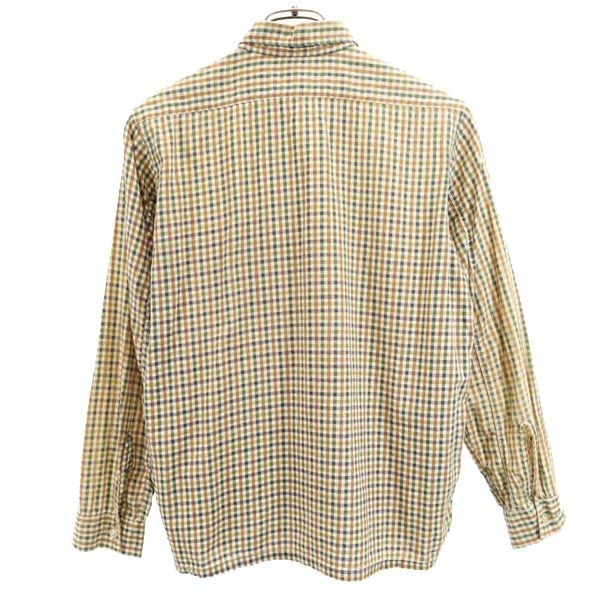 Town Topic 70s 80s ヴィンテージ チェック 長袖 ボタンダウンシャツ 16 ブラウン系 キッズ