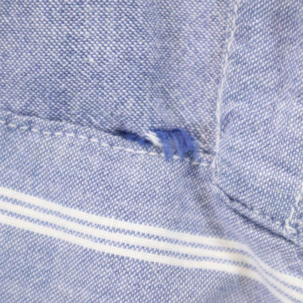 MOVENPICK 80s ヴィンテージ チェック 長袖 パッチワーク ボタンダウンシャツ M ブルー系 ヴィンテージ メンズ