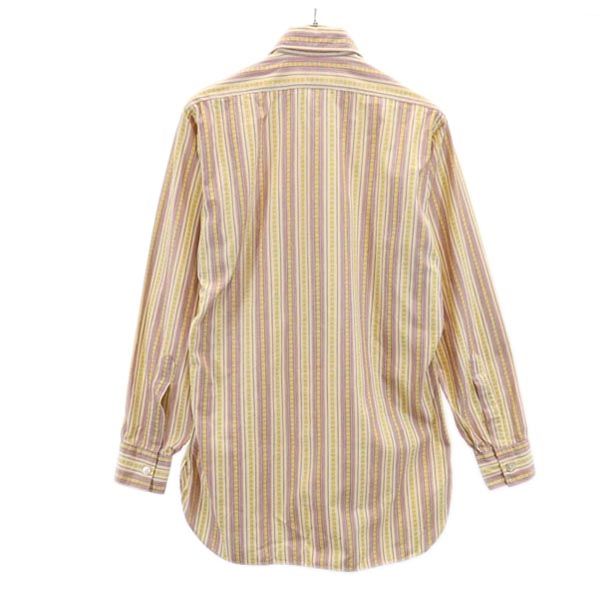 Rupert Rhodes 80s ヴィンテージ ストライプ柄 長袖 シャツ イエローベージュ系 メンズ