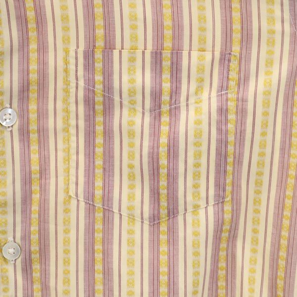 Rupert Rhodes 80s ヴィンテージ ストライプ柄 長袖 シャツ イエローベージュ系 メンズ