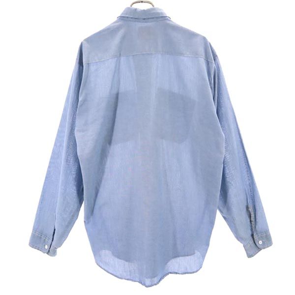 キー 80s ヴィンテージ 長袖 シャンブレーシャツ ブルー KEY メンズ