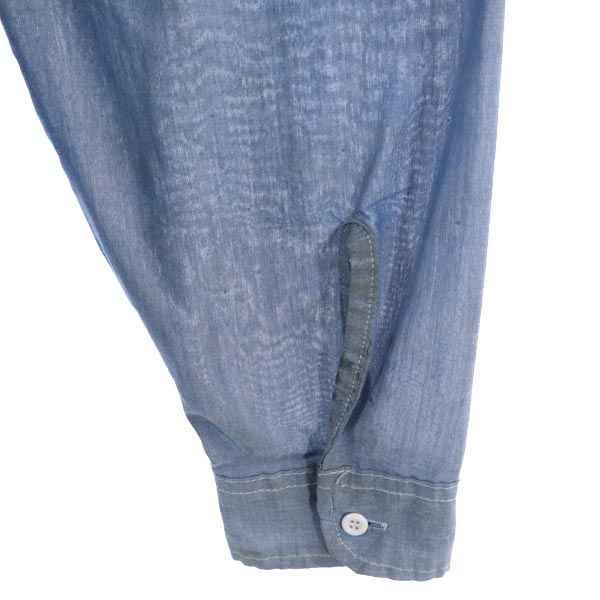 キー 80s ヴィンテージ 長袖 シャンブレーシャツ ブルー KEY メンズ