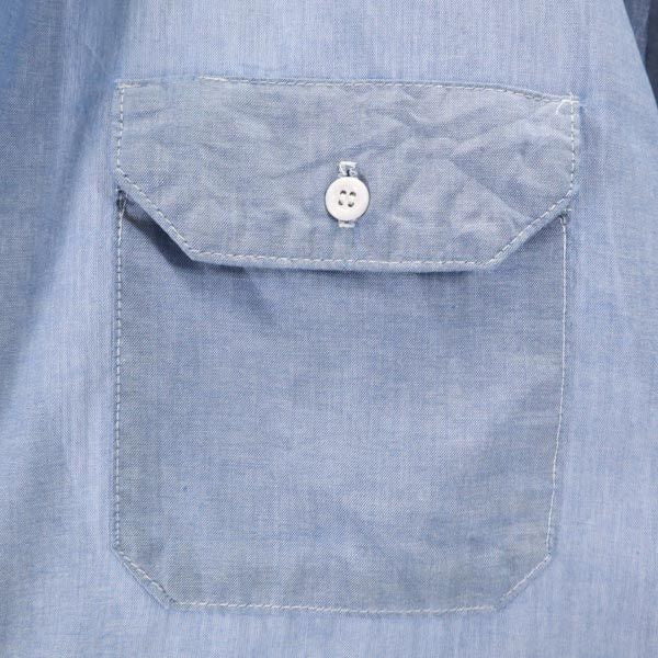 キー 80s ヴィンテージ 長袖 シャンブレーシャツ ブルー KEY メンズ