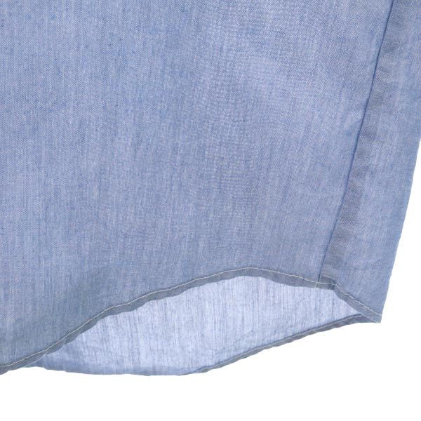 キー 80s ヴィンテージ 長袖 シャンブレーシャツ ブルー KEY メンズ