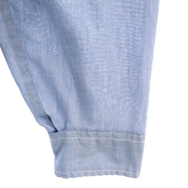 キー 80s ヴィンテージ 長袖 シャンブレーシャツ ブルー KEY メンズ