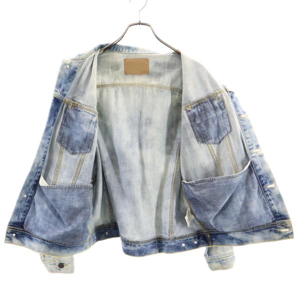 X-girl エックスガール ブリーチ加工 デニムジャケット 2 ジージャン レディース