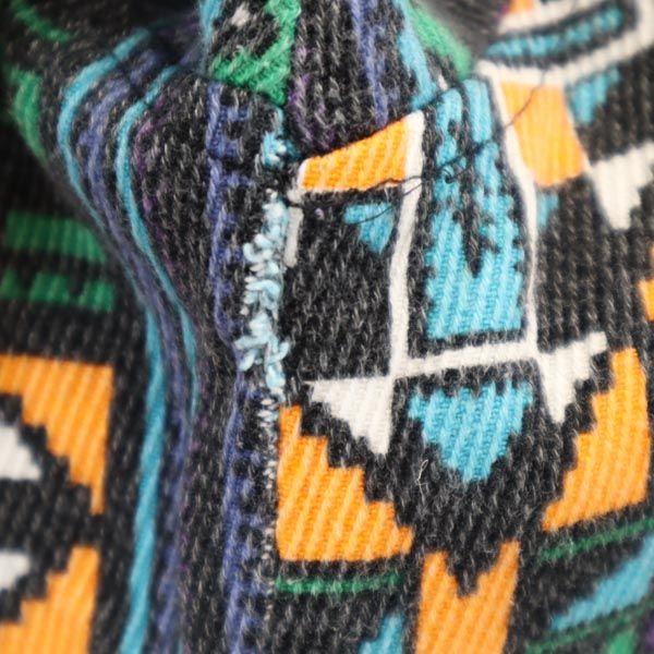 DIE TRAEVMEN DEN KNABEN 80s ヴィンテージ 総柄 長袖 シャツ F ブラック×グリーン系 他 DIE TRAEVMEN DEN KNABEN メンズ