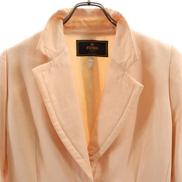 FENDI フェンディ テーラードジャケット 44 サーモンピンク レディース