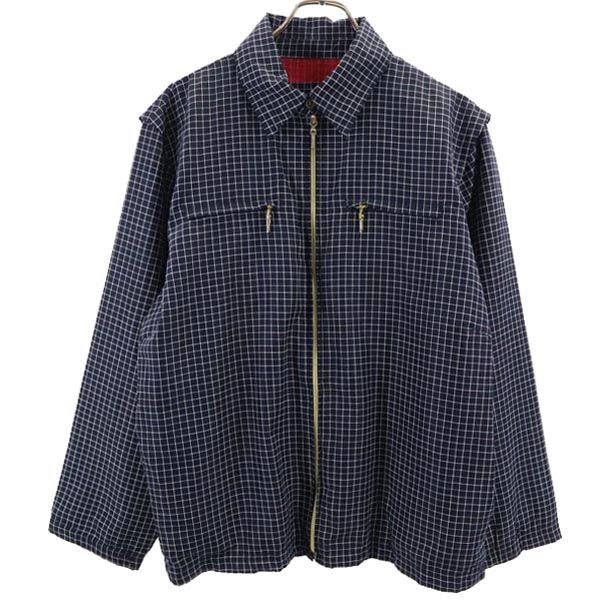 Catalina カタリナ 90s オールド フルジップ ジャケット L ネイビー×ホワイト メンズ