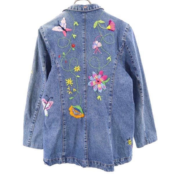 FRENCH DRESSING フレンチドレッシング 花柄刺繍 デニムジャケット ジージャン レディース
