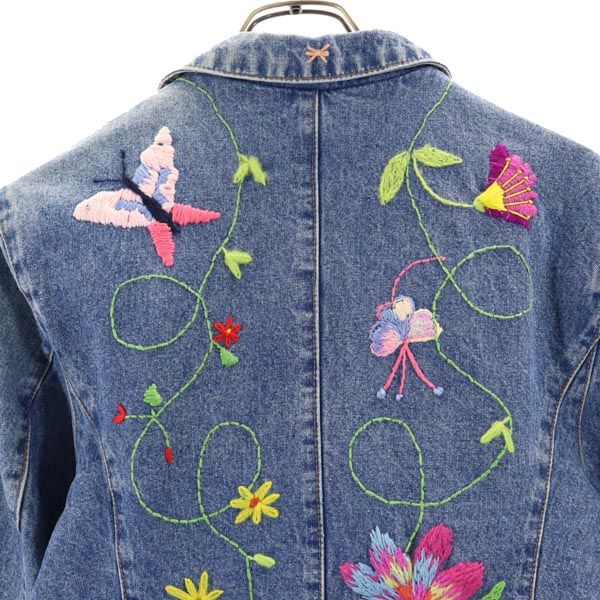 FRENCH DRESSING フレンチドレッシング 花柄刺繍 デニムジャケット ジージャン レディース