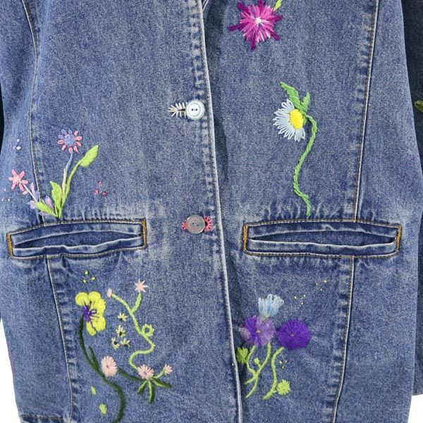 FRENCH DRESSING フレンチドレッシング 花柄刺繍 デニムジャケット ジージャン レディース