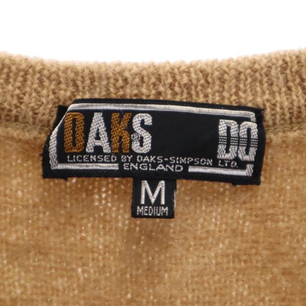 DAKS ダックス ゴルフ ウール ゴルフ Vネック ベスト M ブラウン系 GOLF メンズ