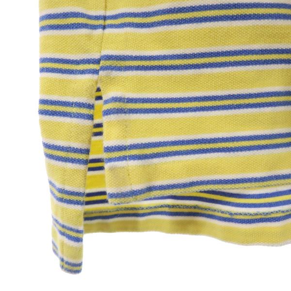 ポロバイラルフローレン ボーダー 半袖 ポロシャツ 3XB イエロー系 Polo by Ralph Lauren 鹿の子 ビッグサイズ メンズ