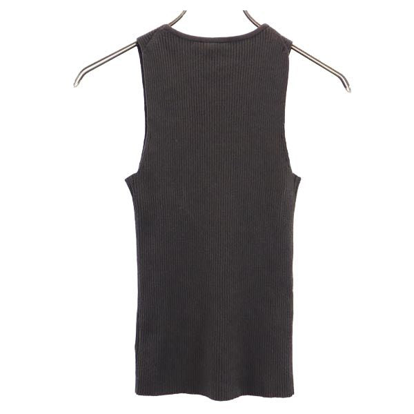 ARMANI EXCHANGE アルマーニエクスチェンジ ノースリーブ リブニット タンクトップ M チャコールブラウン系 レディース