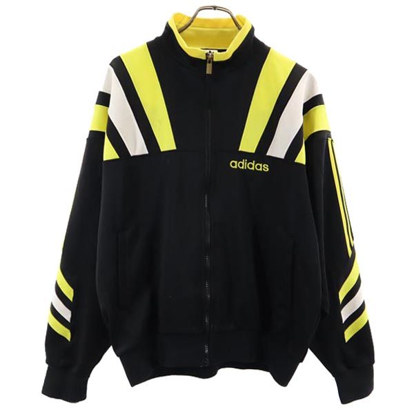 adidas アディダス 80s デサント製 ヴィンテージ 長袖 トラックジャケット XO ブラック ビッグサイズ メンズ
