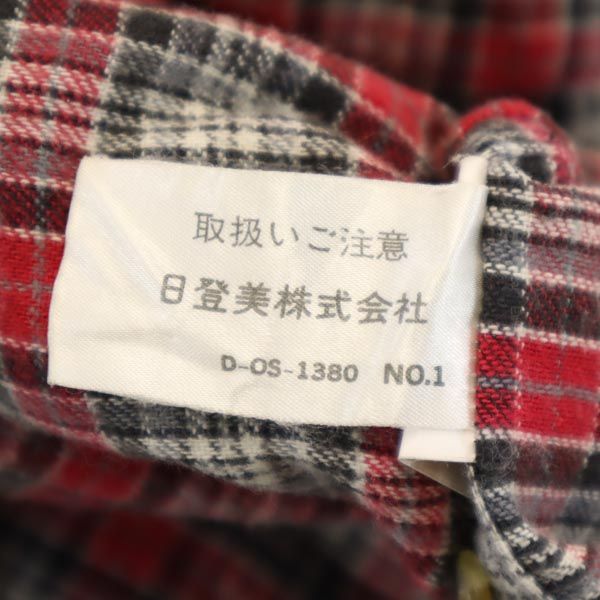 CHAPS チャップス チェック 長袖 ボタンダウンシャツ M レッド系 メンズ