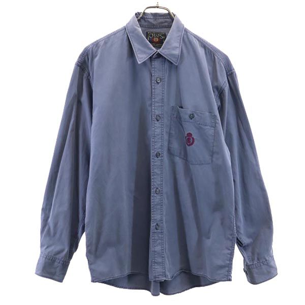 CHAPS チャップス 長袖 シャツ M ブルー系 メンズ