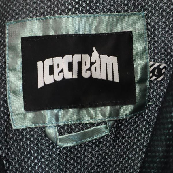 ICE CREAM アイスクリーム 長袖 ハーフジップ プルオーバー ジャケット L グリーン メンズ