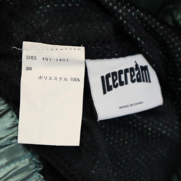 ICE CREAM アイスクリーム 長袖 ハーフジップ プルオーバー ジャケット L グリーン メンズ