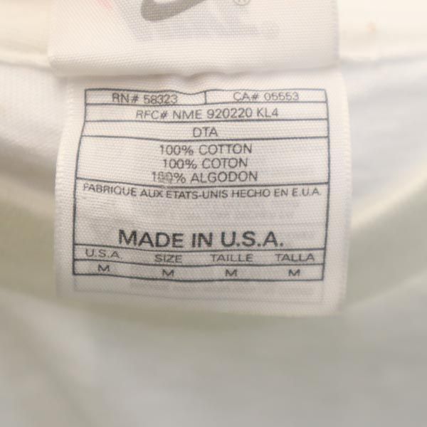 NIKE ナイキ 90s オールド USA製 バックプリント 半袖 Tシャツ M ホワイト系 メンズ