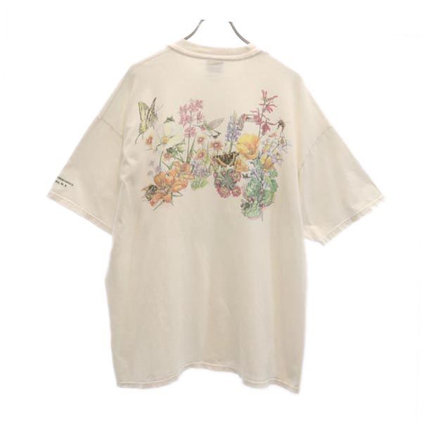 ヘインズ 90s オールド USA製 プリント 半袖 Tシャツ XXL ホワイト系 Hanes ビッグサイズ メンズ