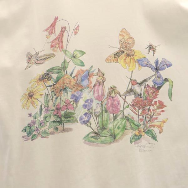 ヘインズ 90s オールド USA製 プリント 半袖 Tシャツ XXL ホワイト系 Hanes ビッグサイズ メンズ