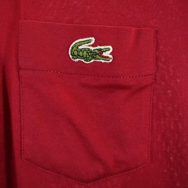 ラコステ 長袖 ポロシャツ 3 ワインレッド系 LACOSTE メンズ