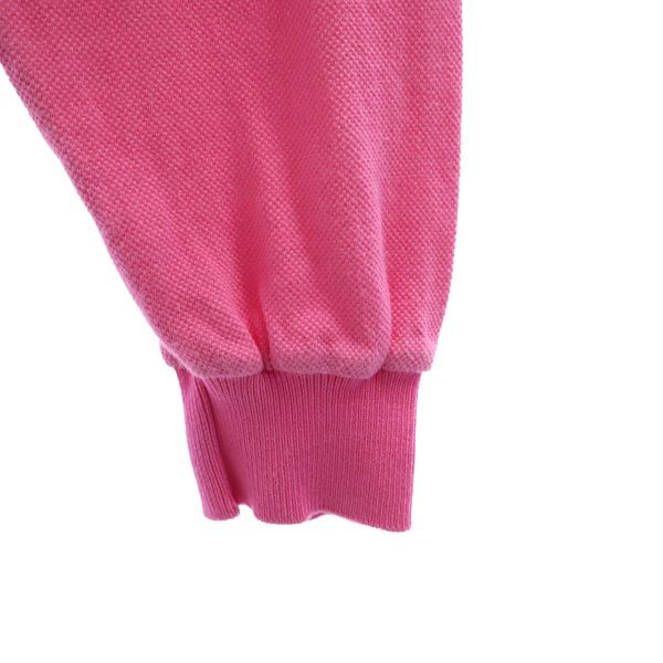 バレンシア スポーツ 長袖 ポロシャツ L ホワイト BALENCIAGA SPORTS 鹿の子 レディース