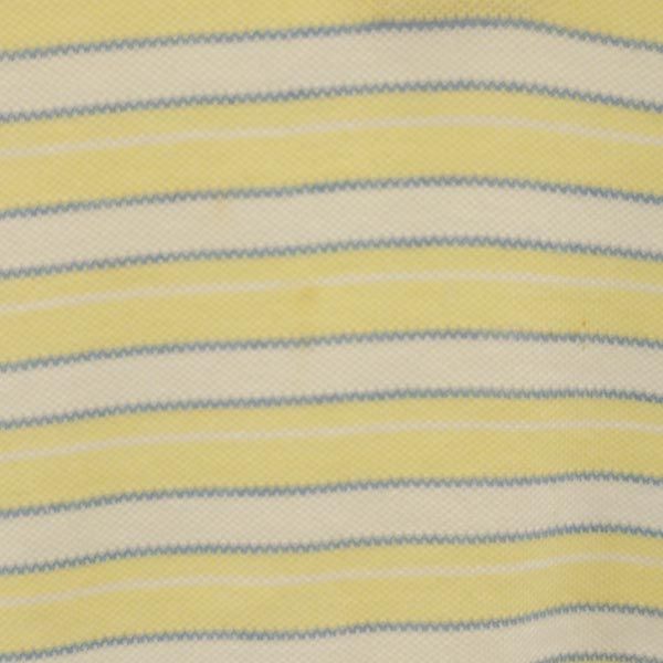 ポロバイラルフローレン ボーダー柄 半袖 ポロシャツ XL イエロー系 Polo by Ralph Lauren 鹿の子 メンズ
