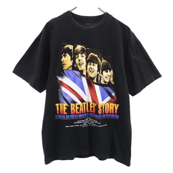 The Beatles ビートルズ 90s オールド バンT 両面プリント 半袖 Tシャツ ブラック メンズ
