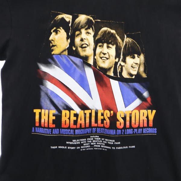 The Beatles ビートルズ 90s オールド バンT 両面プリント 半袖 Tシャツ ブラック メンズ