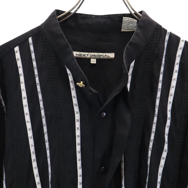 NEXT ORIGINAL 90s オールド 長袖 シャツ XXL ブラック ビッグサイズ メンズ