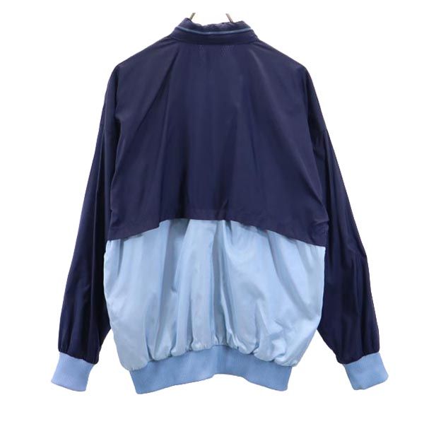 アディダス 80s ヴィンテージ トレフォイルロゴ ジップジャケット M 青系 adidas ウインドブレーカー メンズ
