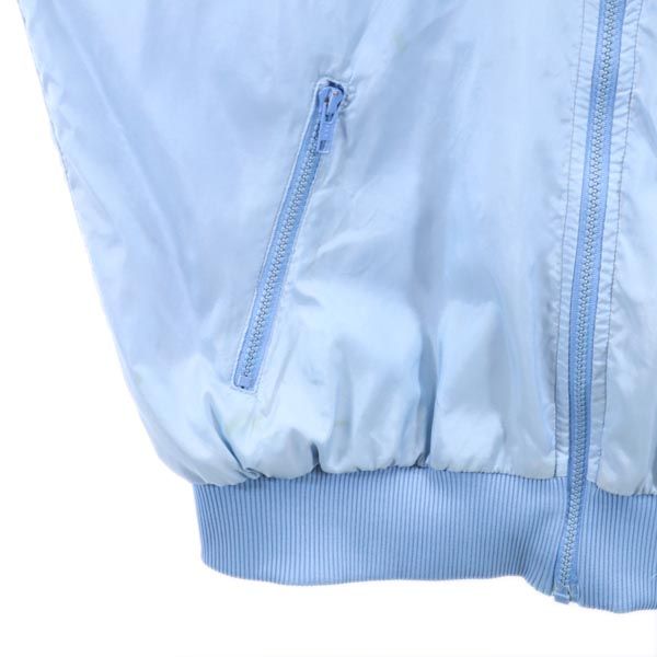 アディダス 80s ヴィンテージ トレフォイルロゴ ジップジャケット M 青系 adidas ウインドブレーカー メンズ