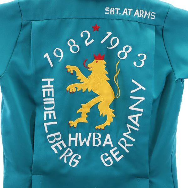 Beth 80s ヴィンテージ 半袖 ボーリング シャツ グリーン系 オープンカラー レディース