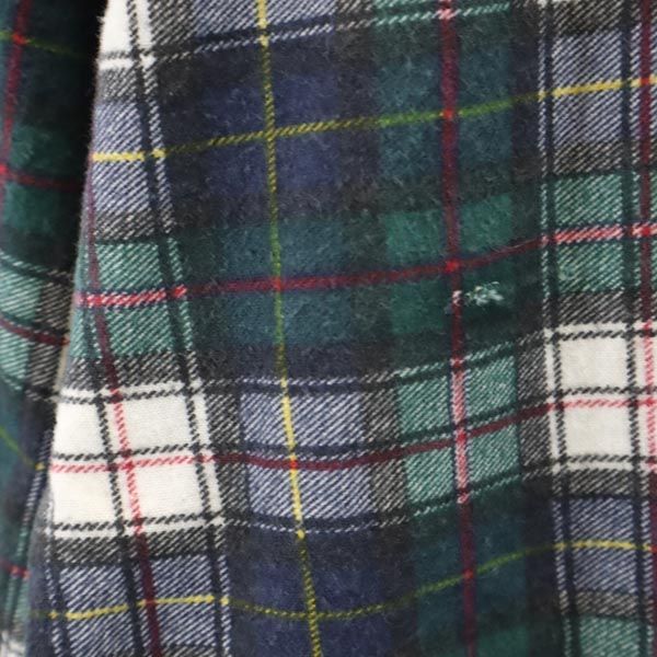 Dickies ディッキーズ 90s オールド チェック 長袖 シャツ M グリーン系 プリントネル メンズ