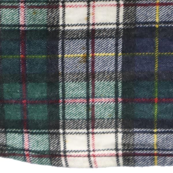 Dickies ディッキーズ 90s オールド チェック 長袖 シャツ M グリーン系 プリントネル メンズ