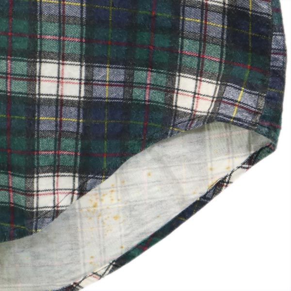 Dickies ディッキーズ 90s オールド チェック 長袖 シャツ M グリーン系 プリントネル メンズ